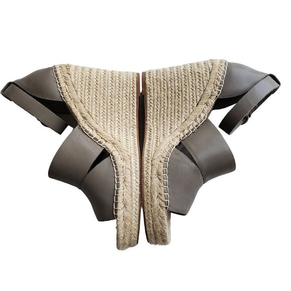 Treasure & Bond Sannibel High Heel Espadrille Platform Wedges Taupe Gray Size 10 - Picture 9 of 15